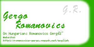 gergo romanovics business card